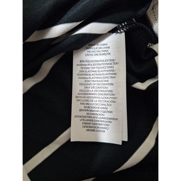 Polo Golf Ralph Lauren Tunic Top Womens Medium Performance B lack White Stripes - Picture 5 of 8